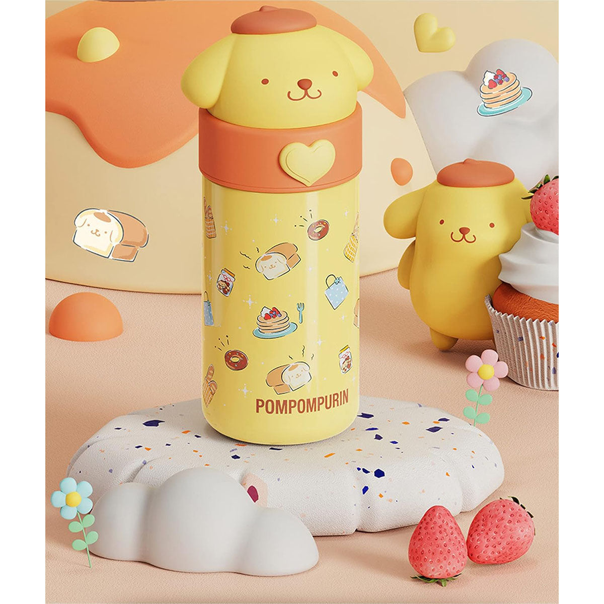 POMPOMPURIN WATER BOTTLE